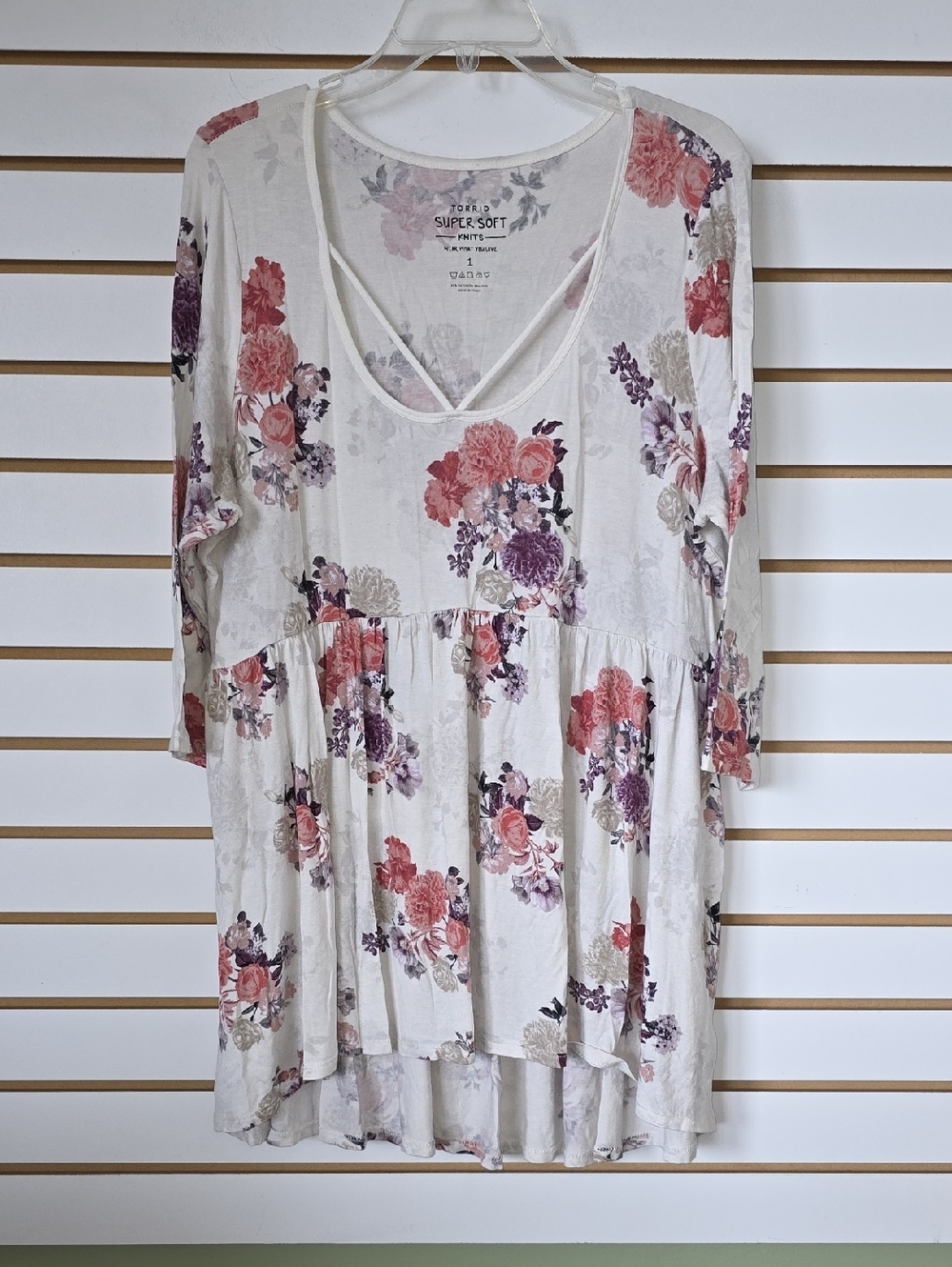 Torrid Floral Babydoll Tunic 1x